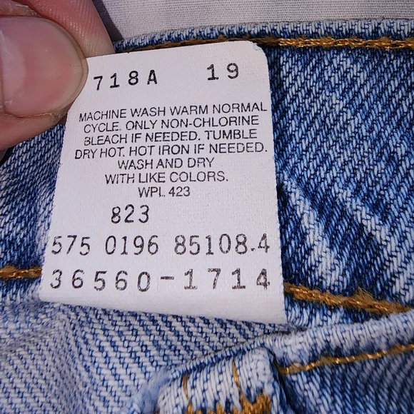 Vtg Levis 560 Jean Denim Blue Shorts Men's Orange Tab Size 32 Is Used - Picture 4 of 14